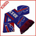 100% Acrylic Knitted Custom Woven Sports Scarf